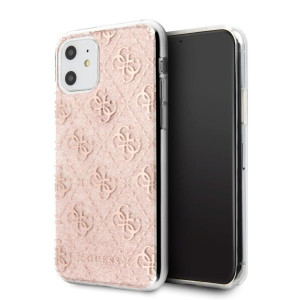 Oryginalne Etui Guess 4g Glitter Guhcn61pcu4glpi Do Iphone 11 Różowy