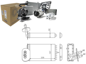 Nagrzewnica (234x157x42) Vw Transporter Iv 1.8-2.8