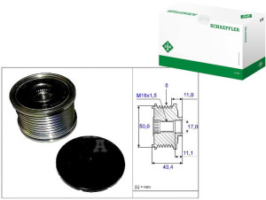 Koło Pasowe Alternatora Mercedes Om642 W164 05- In