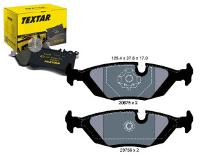 Klocki Hamulcowe Bmw Tył E30 E28 81-87 Textar