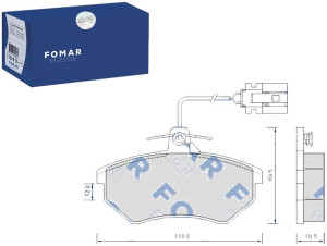 Klocki Hamulcowe Vw Passat 88-96 19mm Fomar