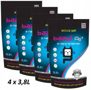 Bazyl Żwirek silikonowy dla kota 4x3,8L SILIKON