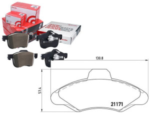 Klocki Hamulcowe Ford Escort Orion 90-00 Brembo