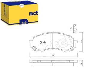 Klocki Hamulcowe Subaru Impreza 06- Metelli