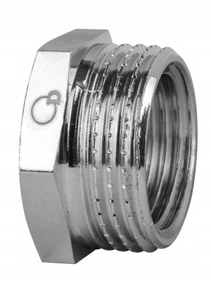 Redukcja mosiężna chrom 1/2 x 3/8 cala