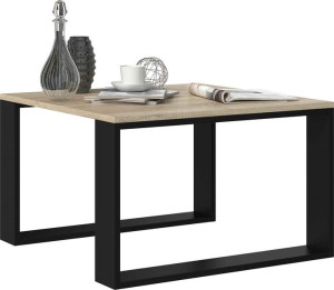 Stolik Kawowy Ława Loft Modern Mini Dąb Sonoma Czerń
