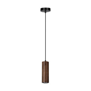Pipe Lampa Wisząca 1xgu10 Led 5w Czarny/orzech