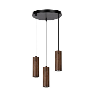 Pipe Lampa Wisząca 3xgu10 Led 5w Czarny/orzech V2