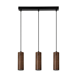 Pipe Lampa Wisząca 3xgu10 Led 5w Czarny/orzech