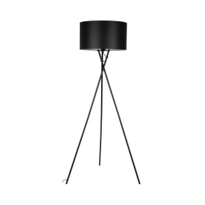 Hugo Lampa Podłogowa 1xe27 Max.40w Czarny/transparentny/czarny