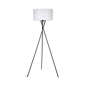 Hugo Lampa Podłogowa 1xe27 Max.40w Biały/transparentny/czarny