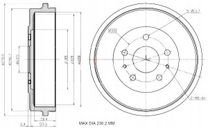 Bębny Ham. 2szt Ford T. Focus 04- Maxgear