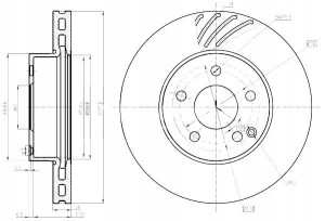 Tarcze Ham. 2szt Mercedes P. W204 C180-300b Cdi W212 200-250 295mm Maxgear