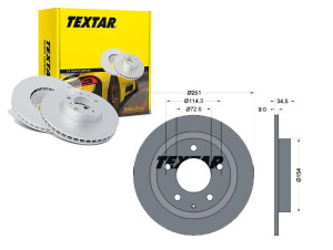 Tarcze Hamulcowe 2szt Mazda Tył 323 F 94- 1,5 1,8