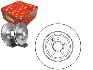 Tarcze Hamulcowe 2szt Volvo Tył S70 S90 V70 Trw