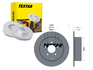 Tarcze Hamulcowe 2szt Hyundai Tył Santa Fe 06- Tex