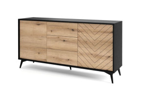 Komoda z szufladami CRYSTAL z frezowanym frontem