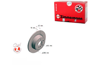 Tarcze Hamulcowe 2szt Rover 75 99-04 Tył Zimmerman