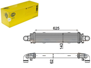 Intercooler Mercedes C-klasa 07- Hella