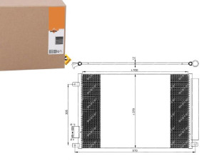 Skraplacz Klimatyzacji Fiat 500 Ford Ka 07- Nrf