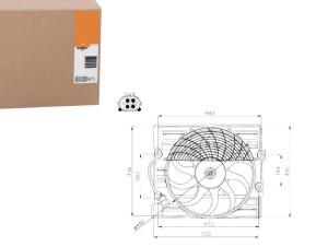 Wentylator Chłodnicy Bmw 7 E38 94-01 250w Nrf