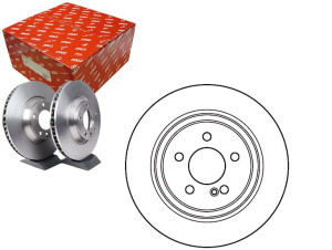 Tarcze Hamulcowe 2szt Mercedes Tył W211 221 05- Tr