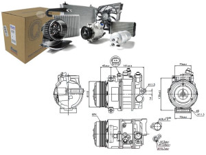 Sprężarka Klimatyzacji Mercedes C (c204) C (cl203)