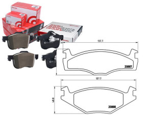 Klocki Hamulcowe Vw Asymetry.grube Brembo