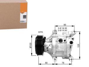 Sprężarka Klimatyzacji Fiat 500 500 C Barchetta Do