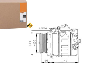 Sprężarka Klimatyzacji Mercedes W211 05- Nrf