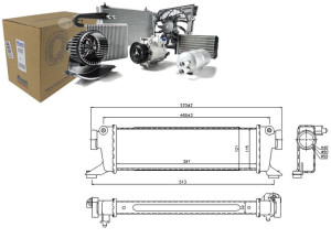 Intercooler Mercedes A (w168) Vaneo (414) 1.7d 07.
