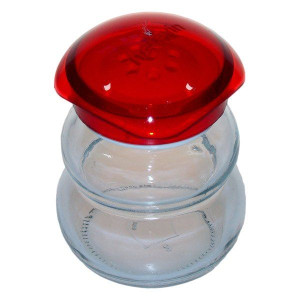 Przyprawnik szklany Iris 200 ml czerwony