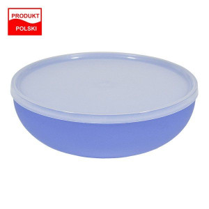 Miska okrągła Weekend z pokrywką 1,85 l 22 cm niebieska