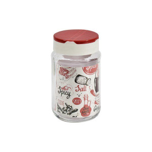 Przyprawnik szklany Daphne 370 ml czerwony