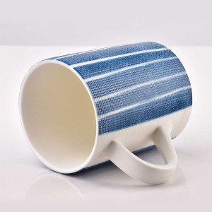 Kubek Ceramiczny Navy w pasy 380 ml