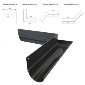Narożnik rynny R50 RENOPLAST