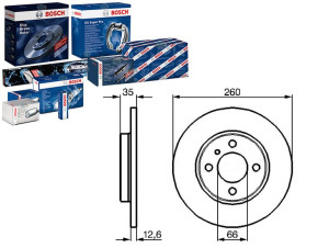 Tarcze Hamulcowe 2szt. Bmw 3 (e30) 1.6/1.8 09.82-0