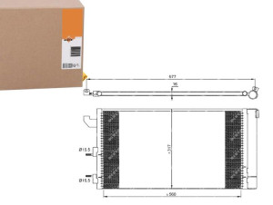 Skraplacz Klimatyzacji Fiat Panda 06- Nrf