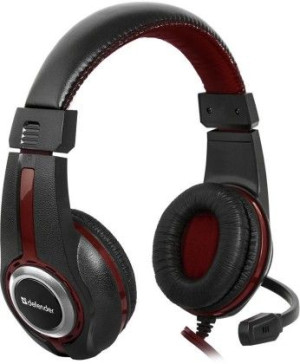 Słuchawki z mikrofonem Defender WARHEAD G-185 Gaming czarno-czerwone