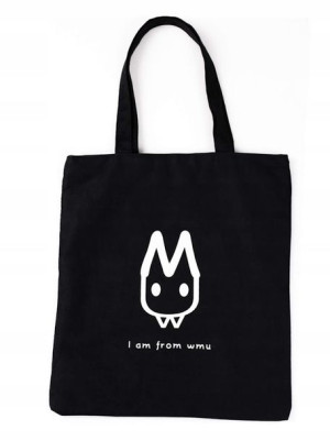 Torebka torba czarna shopper z printem.NOWOŚĆ