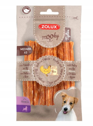 ZOLUX Przysmak MOOKY Premium Tiglies drób ryż M x3