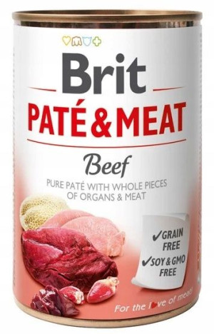 Brit Pate&Meat karma mokra psów wołowina 400g