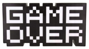 Lampa Led Neon Game Over Napis Retro Prezent 8-bit