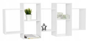 Półka Wisząca Panel Regał Ścienny Biały White