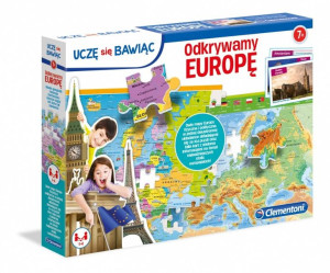 Puzzle Odkrywamy Europę nauka geografii Clementoni