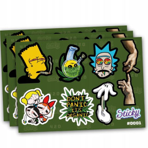 SCRAPBOOKING, zestaw naklejek WEED