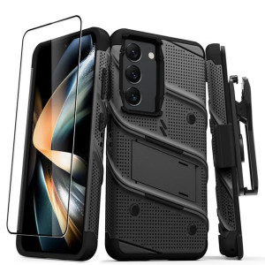 Pancerne etui Samsung Galaxy S23 ze szkłem 9H na ekran + uchwyt z podstawką