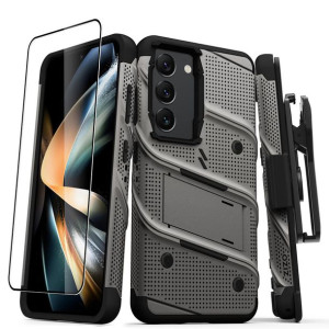 Pancerne etui Samsung Galaxy S23 ze szkłem 9H na ekran + uchwyt z podstawką