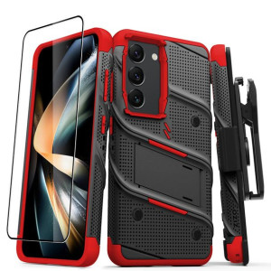 Pancerne etui Samsung Galaxy S23 ze szkłem 9H na ekran + uchwyt z podstawką