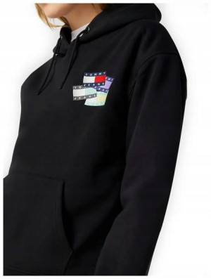 Bluza TOMMY JEANS damska z kapturem czarna - S